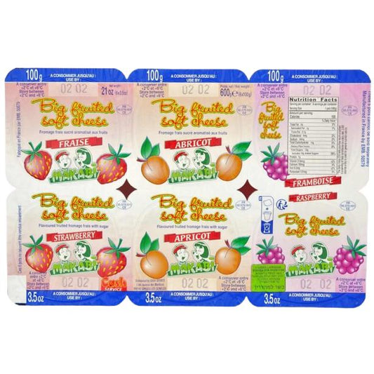KOSHER PETIT SUISSE FRUITS 6 X 100 GR.