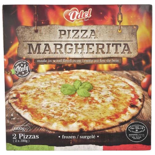KOSHER PIZZA MARGHERITA WOOD FIRE OVEN BAKED 2 X 300 GR.