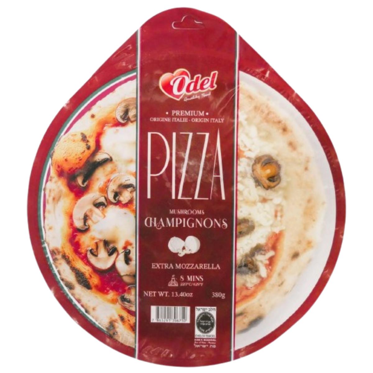 KOSHER  PREMIUM PIZZA WITH MUSHROOMS & EXTRA CHEESE ODEL 380 GR.