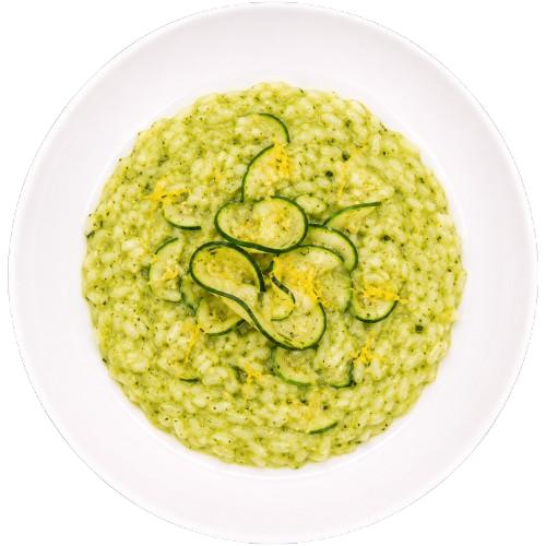 KOSHER RISOTTO WITH COURGETTE CREAM AND LEMON APPROX. 400 GR.