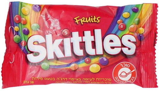 KOSHER SKITTLES FRUITS 38 GR.