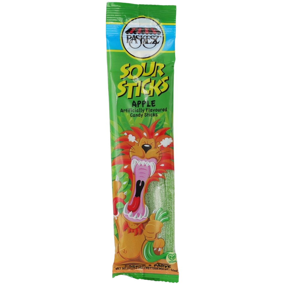 KOSHER SOUR STICKS APPLE PASKESZ 50 GR.