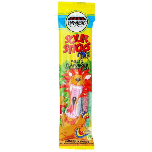 KOSHER SOUR STICKS MULTI FLAVOURED PASKESZ 50 GR.