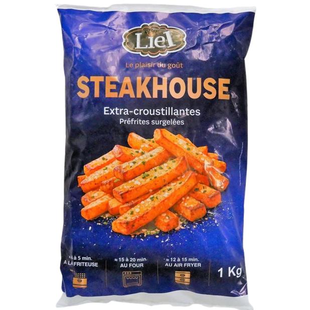 KOSHER STEAKHOUSE CUT FRENCH FRIES LIEL KLP 1 KG. 