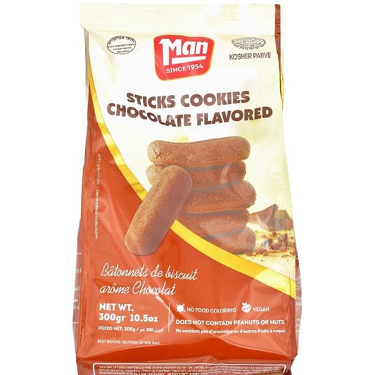 KOSHER STICKS COOKIES CHOCOLATE FLAVORED 300 GR.