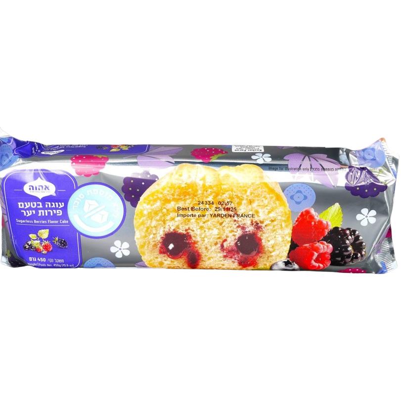 KOSHER SUGARFREE WILD BERRIES CAKE ACHVA 450 GR.