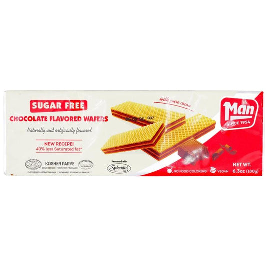 KOSHER SUGAR FREE CHOCOLATE WAFERS  180 GR.