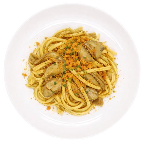 KOSHER TONNARELLI WITH ARTICHOKES & MULLET ROE  APPROX. 450 Gr