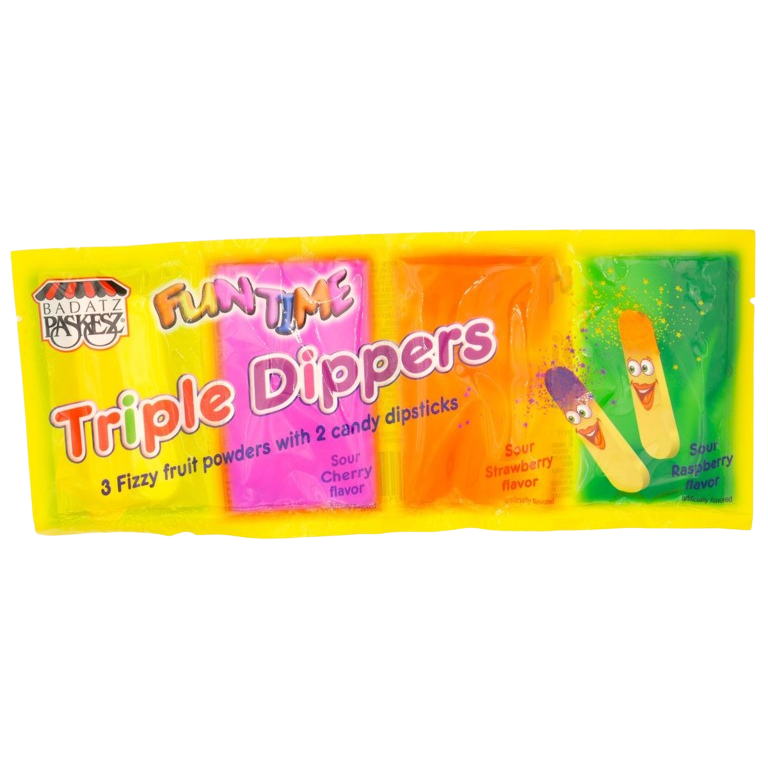 KOSHER TRIPLE DIPPER FIZZY FRUIT POWDERS PASKESZ 42.5 GR.