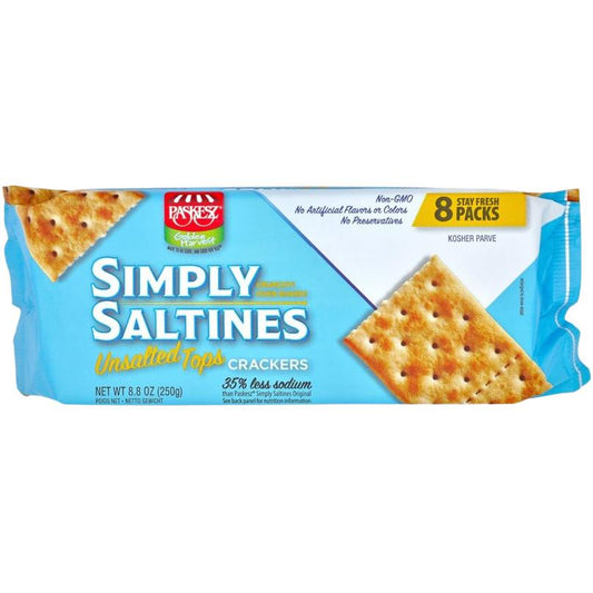 KOSHER UNSALTED CRACKER SIMPLY SALTINES 250 GR.