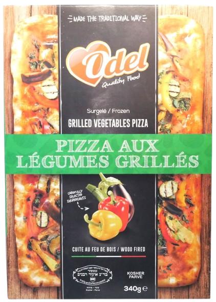 KOSHER VEGAN PIZZA WITH VEGETABLES WOOD FIRE OVEN BAKED ODEL 340 GR. 