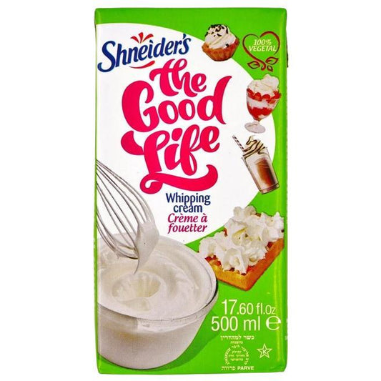 KOSHER VEGAN WHIPPING CREAM PARVE SHNEIDERS 500 ML. 
