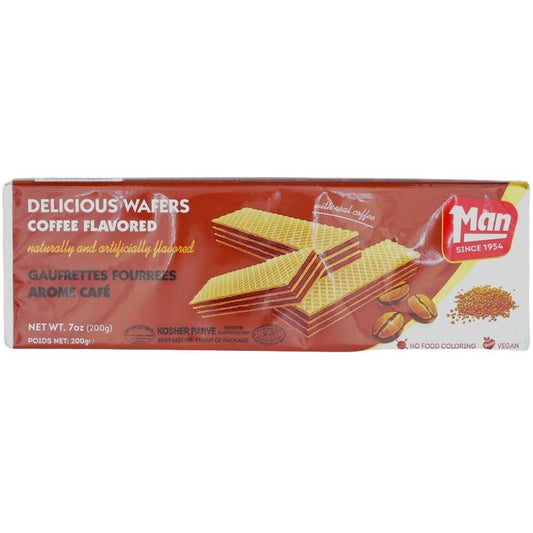 KOSHER WAFERS COFFEE FLAVORED MAN 200 GR.