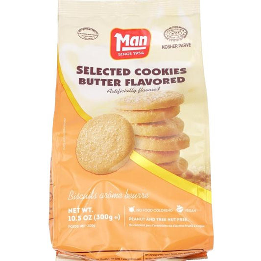 MAN KOSHER BUTTER FLAVORED COOKIES 300 GR.