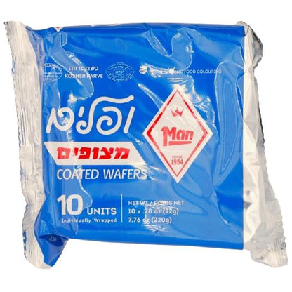 MAN KOSHER CHOCOLATE COATED WAFERS 10 X 22 GR