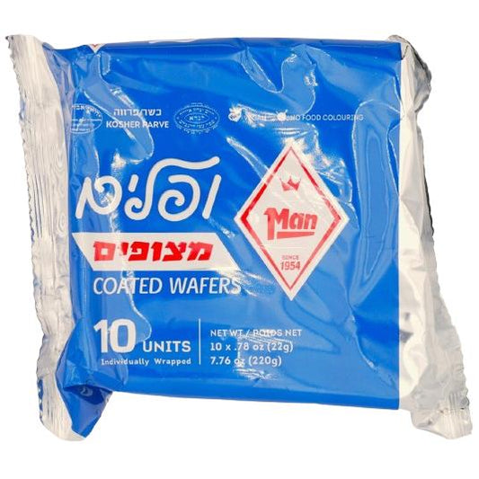MAN KOSHER CHOCOLATE COATED WAFERS 10 X 22 GR