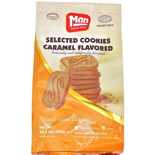 MAN KOSHER COOKIES CARAMEL FLAVORED 300 GR.