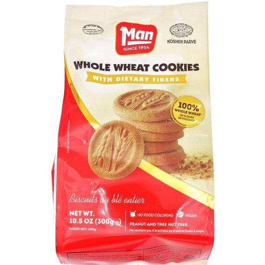 MAN KOSHER WHOLE WHEAT COOKIES 300 GR.