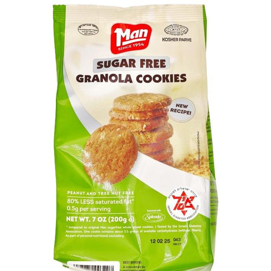 MAN SUGAR FREE KOSHER GRANOLA COOKIES 200 GR.