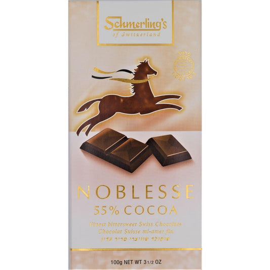 NOBLESSE 55% COCOA 100 GR. SHMERLING KOSHER SWISS CHOCOLATE