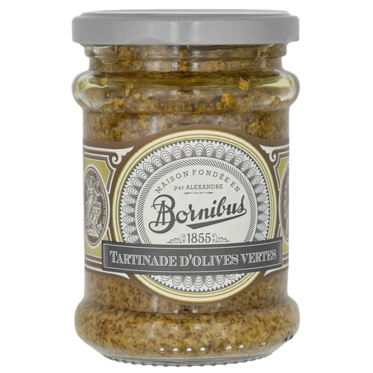 KOSHER GREEN OLIVES TARTINADE BORNIBUS 240 GR.