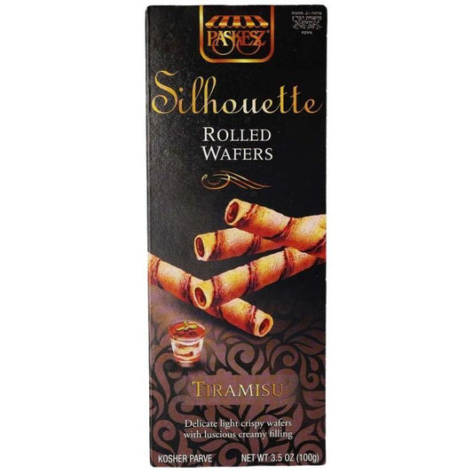 KOSHER ROLLED WAFER TIRAMISU SILHOUETTE  100 GR.