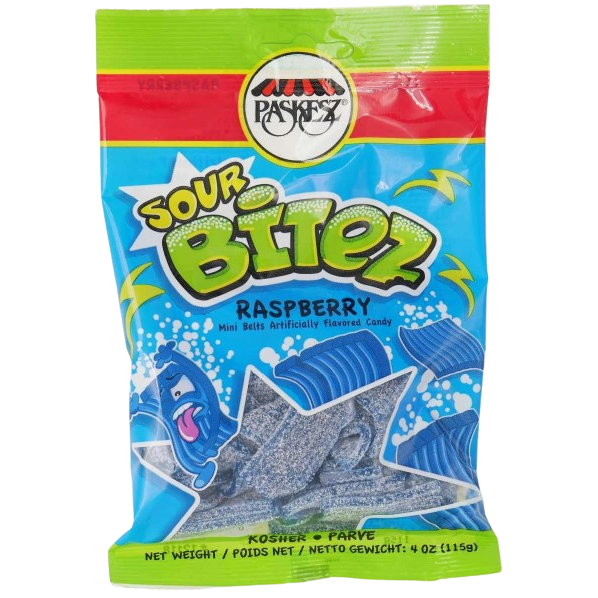 KOSHER MINI SOUR BITEZ RASPBERRY PASKESZ 115 GR.
