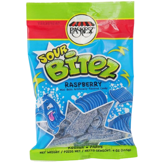 KOSHER MINI SOUR BITEZ RASPBERRY PASKESZ 115 GR.
