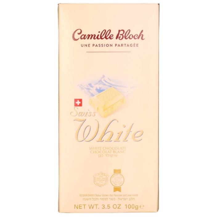 SWISS WHITE CAMILLE BLOCH  KOSHER SWISS CHOCOLATE 100 GR.