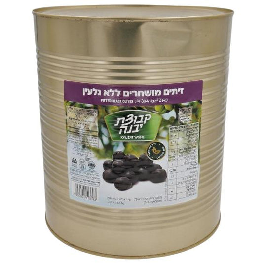 KOSHER BLACK PITTED OLIVES KY 8.4 KG.