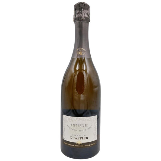 KOSHER CHAMPAGNE DRAPPIER BRUT NATURE PINOT NOIR ZERO DOSAGE 750 ML.