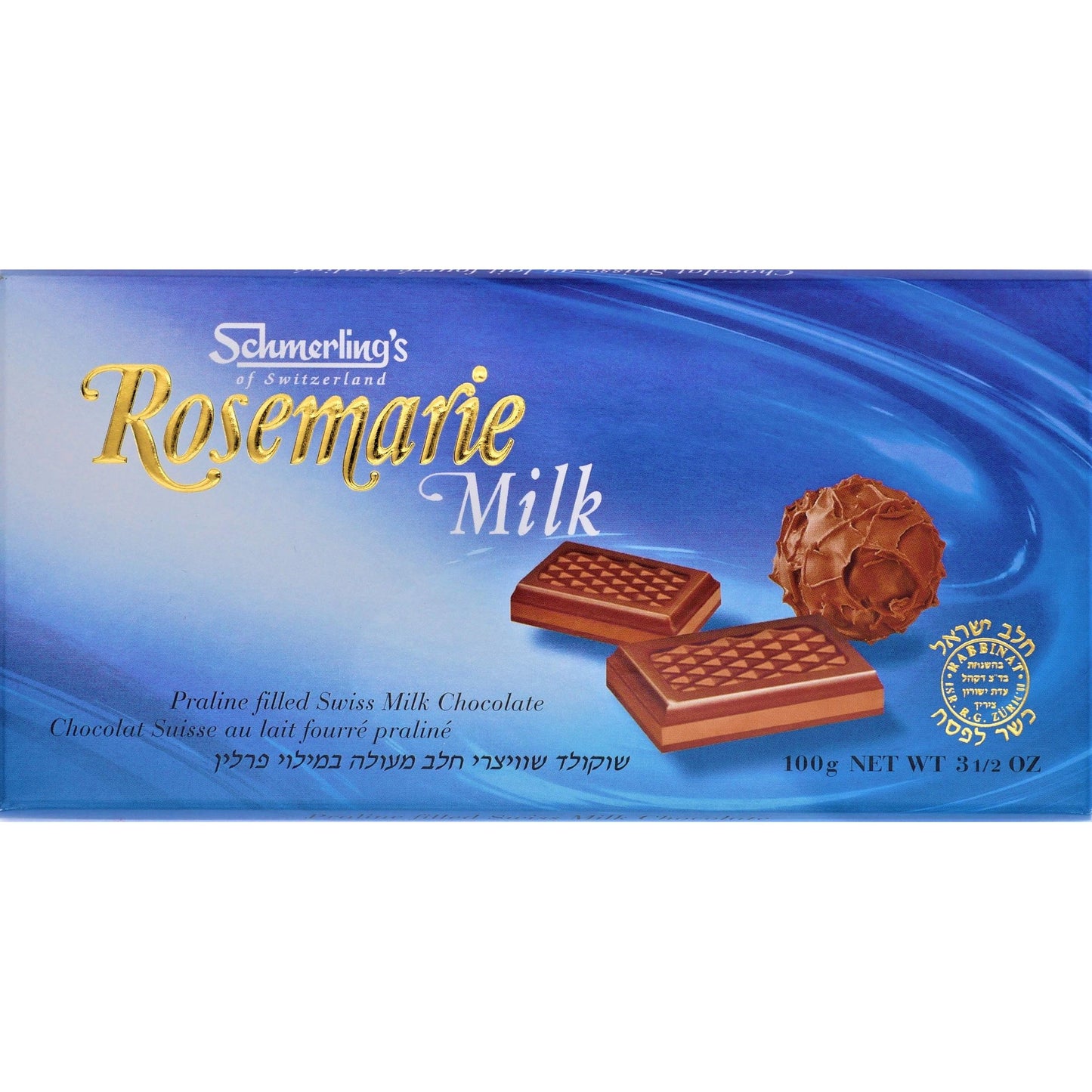 ROSEMARIE MILK 100 GR. SHMERLING KOSHER SWISS CHOCOLATE