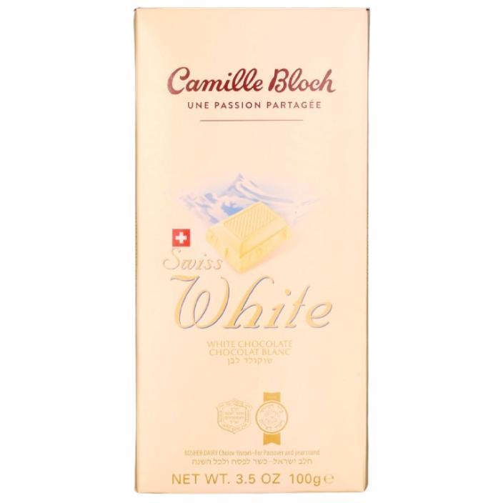 SWISS WHITE CAMILLE BLOCH  KOSHER SWISS CHOCOLATE 100 GR.