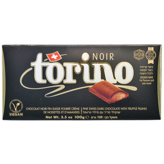 TORINO NOIR CAMILLE BLOCH KOSHER SWISS CHOCOLATE 100 GR.
