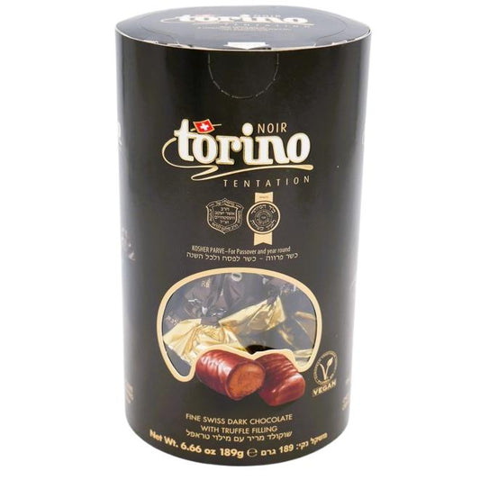 TORINO NOIR TENTATION KOSHER SWISS DARK CHOCOLATE WITH TRUFFLE FILLING  189 GR.